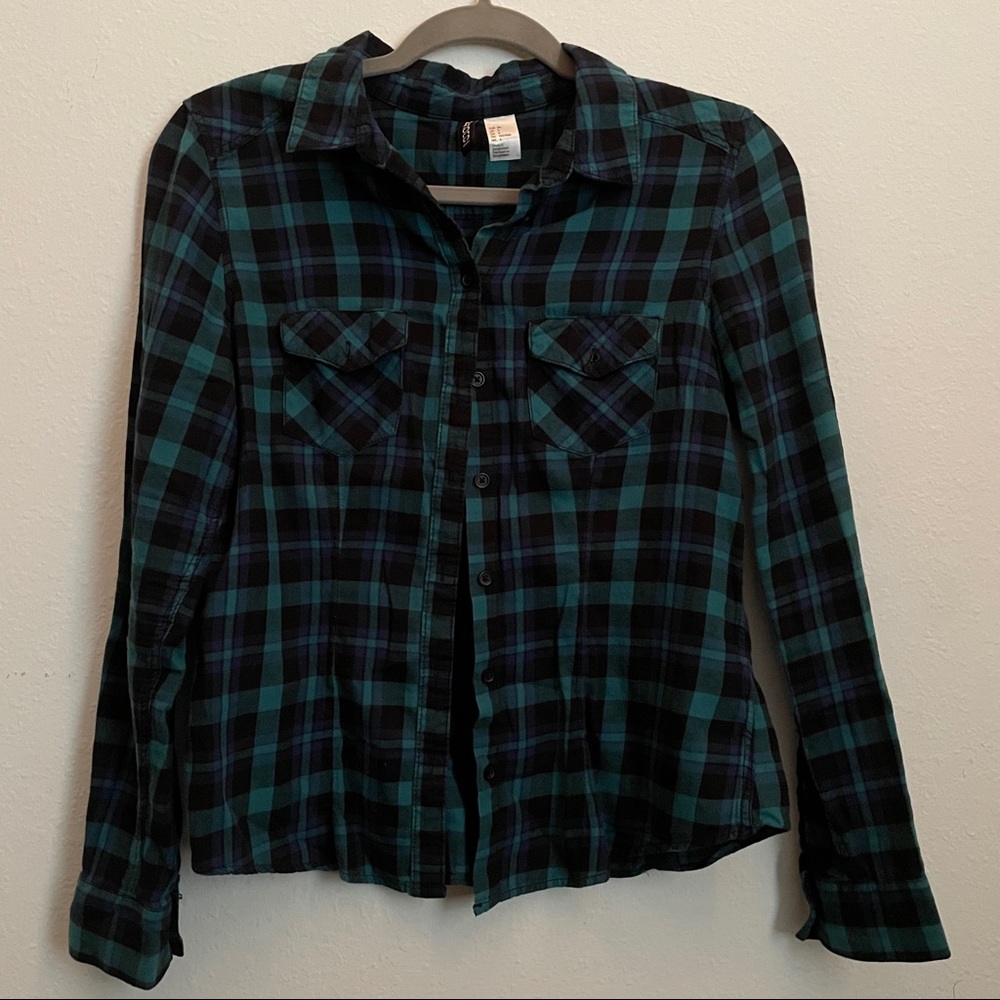 FLANNEL PRINT TOP